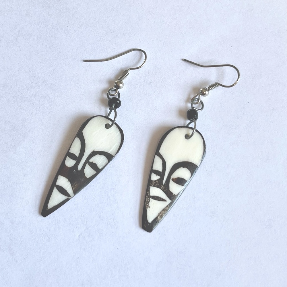 African Mask Earrings